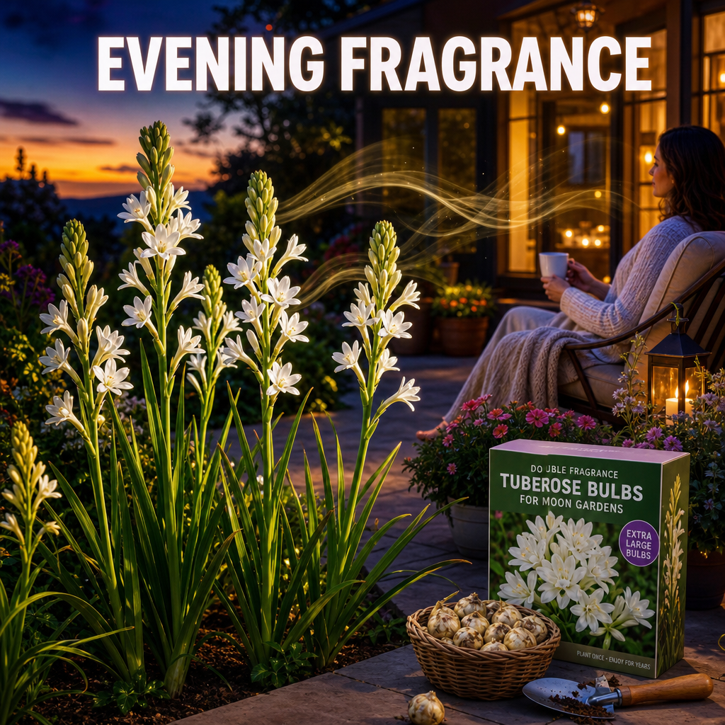 Double Fragrance Tuberose Bulbs for Moon Gardens - Night Bloom Hero Banner