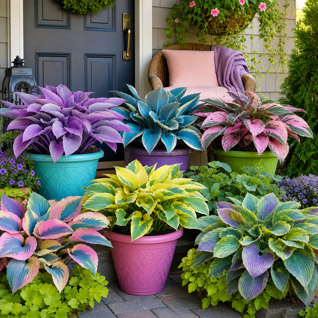 Rainbow Hosta Seeds for Decorative Foliage - Porch Pot Color Refresh