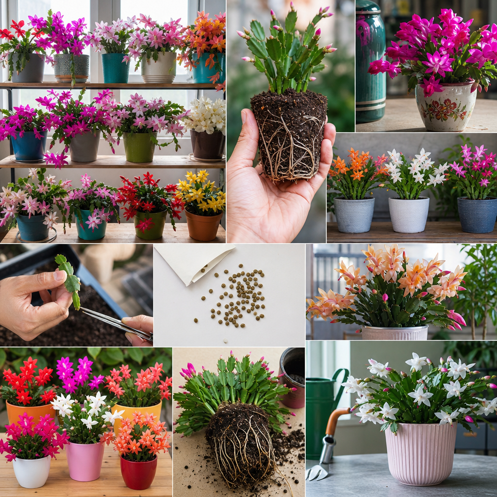 Mixed Color Schlumbergera Seeds for Winter Blooms - Winter Window Color Hero