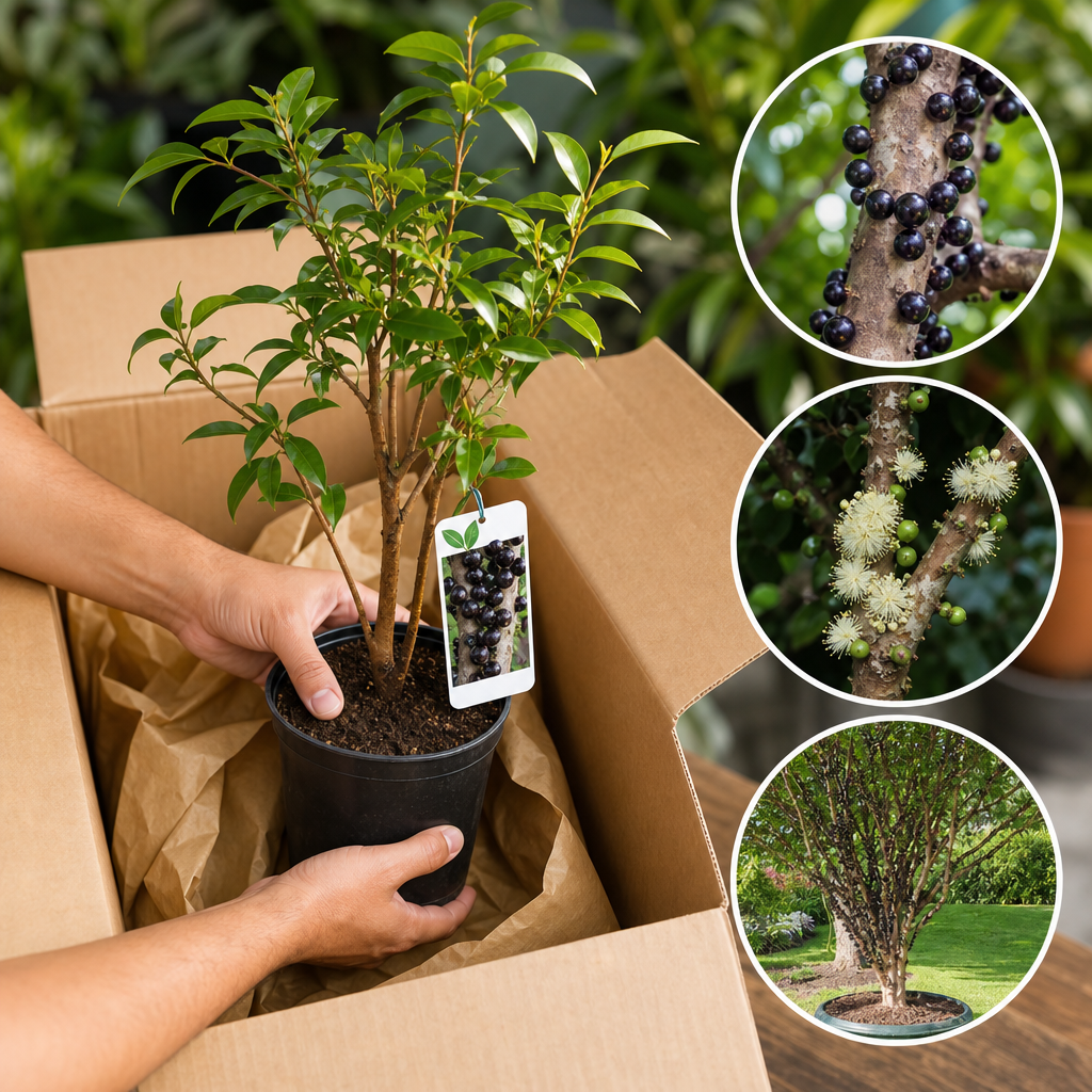 Jaboticaba Tree Starter for Exotic Home Fruit - Fruit On Trunk Shock Hero